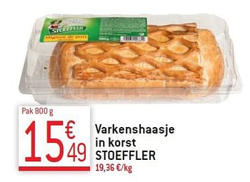 Promotions Varkenshaasje in korst stoeffler - Stoeffler - Valide de 10/12/2014 à 31/12/2014 chez Match Food & More