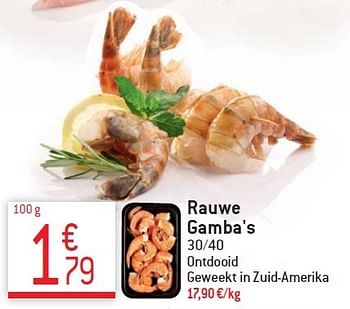 Promoties Rauwe gamba`s - Huismerk - Match - Geldig van 10/12/2014 tot 31/12/2014 bij Match Food & More