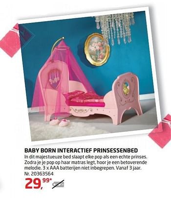 Baby Born Baby born interactief prinsessenbed - Fun