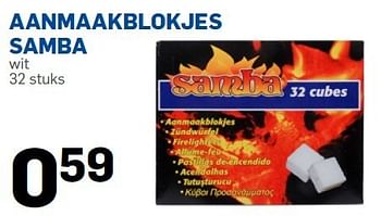 Promoties Aanmaakblokjes samba - Samba - Geldig van 08/12/2014 tot 31/12/2014 bij Action