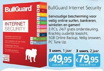 Promoties Bullguard internet security - Bullguard - Geldig van 01/12/2014 tot 06/01/2015 bij Compudeals