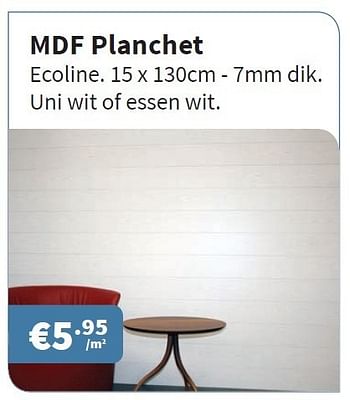 Promoties Mdf planchet - Huismerk - Cevo - Geldig van 04/12/2014 tot 31/12/2014 bij Cevo Market