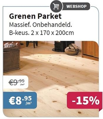 Promoties Grenen parket - Huismerk - Cevo - Geldig van 04/12/2014 tot 31/12/2014 bij Cevo Market
