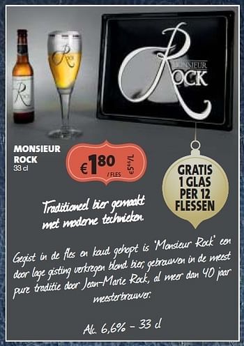 Promoties Monsieur rock - MONSIEUR  ROCK - Geldig van 19/12/2014 tot 04/01/2015 bij BelBev