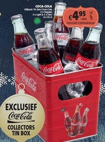 Promoties Coca-cola giftpack tin box coca-cola - Coca Cola - Geldig van 19/12/2014 tot 04/01/2015 bij BelBev