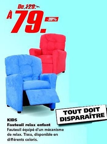 Produit Maison Seats And Sofas Kids Fauteuil Relax Enfant En Promotion Chez Seats And Sofas