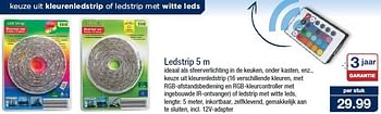 Promoties Ledstrip 5 m - Huismerk - Aldi - Geldig van 01/01/2015 tot 06/01/2015 bij Aldi