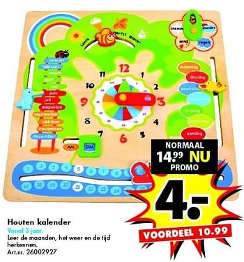 Promoties Houten kalender - Huismerk - Bart Smit - Geldig van 03/01/2015 tot 31/01/2015 bij Bart Smit