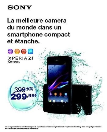 Promotions Sony xperia z1 compact - Sony - Valide de 03/01/2015 à 31/01/2015 chez The Phone House