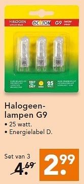 Tram Binnen heilig Ectron Halogeen lampen g9 - Promotie bij Blokker