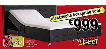 Promoties Electrische boxspring - Huismerk - Belgica - Geldig van 01/01/2015 tot 31/01/2015 bij Belgica Meubelen