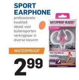 Promoties Sport earphone - Huismerk - Action - Geldig van 21/01/2015 tot 27/01/2015 bij Action