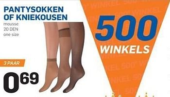 Promoties Pantysokken of kniekousen - Huismerk - Action - Geldig van 21/01/2015 tot 27/01/2015 bij Action