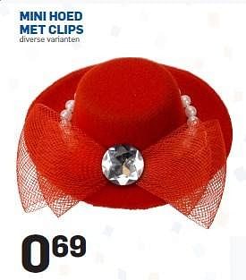 Promoties Mini hoed met clips - Huismerk - Action - Geldig van 28/01/2015 tot 17/02/2015 bij Action