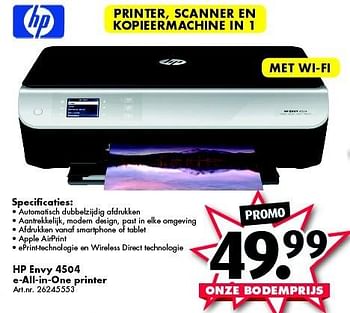 Promoties Hp envy 4504 e-all-in-one printer - HP - Geldig van 31/01/2015 tot 15/02/2015 bij Bart Smit