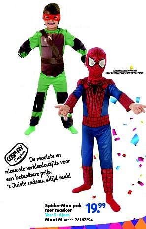 Promoties Spider-man pak met masker - Huismerk - Bart Smit - Geldig van 31/01/2015 tot 15/02/2015 bij Bart Smit