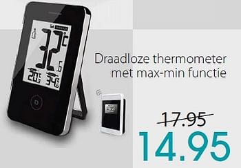 Promotions Draadloze thermometer met max-min functie - Produit maison - Unikamp - Valide de 02/02/2015 à 01/03/2015 chez Unikamp