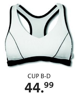 Promoties The best sports bra for your body type cup b-d - Huismerk - Primo - Geldig van 02/02/2015 tot 30/04/2015 bij Primo