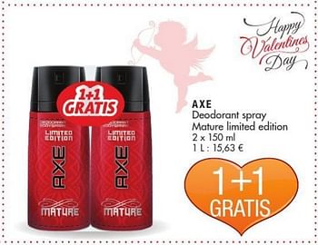 fort meer Siësta Axe Axe deodorant spary mature limited edition - Promotie bij Louis Delhaize