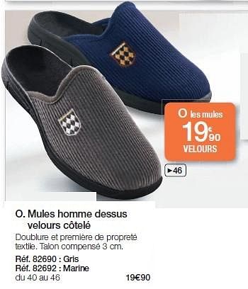 Damart mules homme hot sale