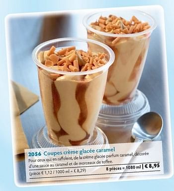 Promotions Coupes crème glacée caramel - Produit maison - Bofrost - Valide de 01/10/2014 à 31/03/2015 chez Bofrost