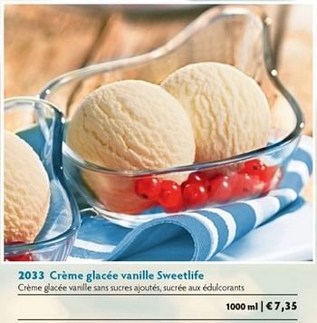 Promotions Crème glacée vanille sweetlife - Produit maison - Bofrost - Valide de 01/10/2014 à 31/03/2015 chez Bofrost