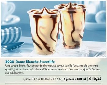 Promotions Dame blanche sweetlife - Produit maison - Bofrost - Valide de 01/10/2014 à 31/03/2015 chez Bofrost