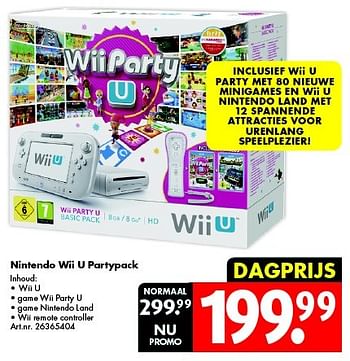 Promoties Nintendo wii u partypack - Nintendo - Geldig van 14/02/2015 tot 01/03/2015 bij Bart Smit