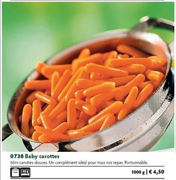 Promotions Baby carottes - Produit maison - Bofrost - Valide de 01/10/2014 à 31/03/2015 chez Bofrost