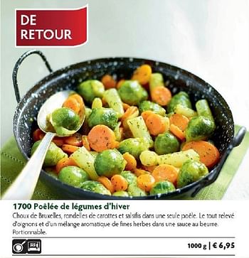 Promotions Poelée de légumes d`hiver - Produit maison - Bofrost - Valide de 01/10/2014 à 31/03/2015 chez Bofrost