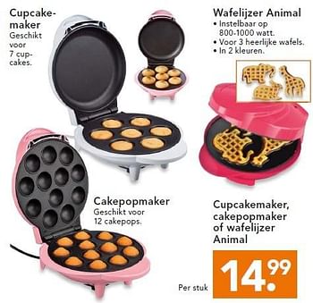 G Oxideren iets Huismerk - Blokker Cupcakemaker, cakepop maker of wafelijzer animal -  Promotie bij Blokker