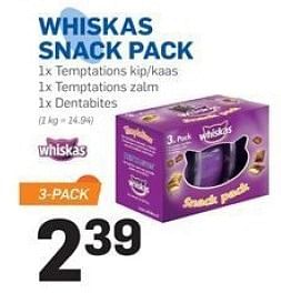 Promoties Whiskas snack pack - Whiskas - Geldig van 18/02/2015 tot 24/02/2015 bij Action
