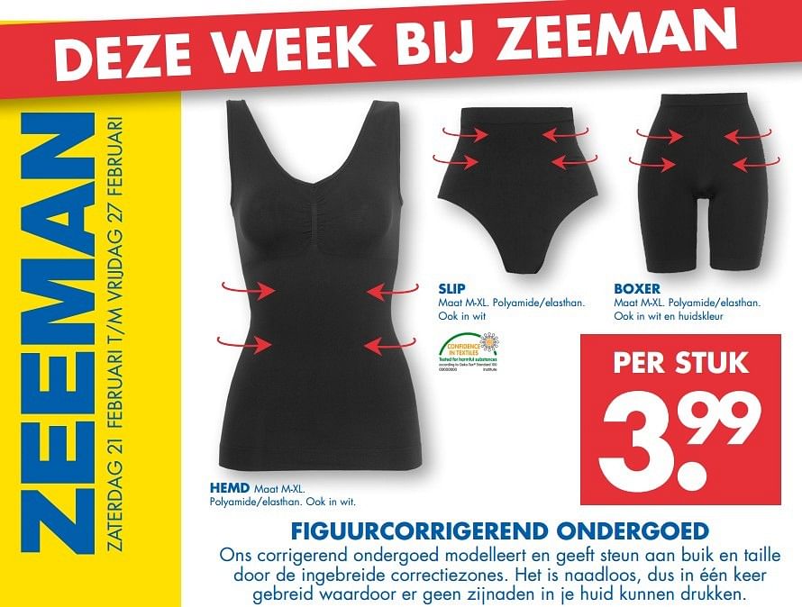 Zeeman discount corrigerend ondergoed