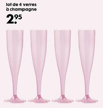 Promotions Lot de 4 verres à champagne - Produit maison - Hema - Valide de 11/02/2015 à 10/03/2015 chez Hema