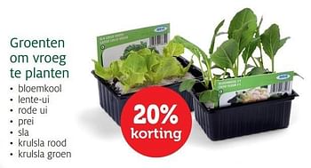 Promoties Groenten om vroeg te planten - Huismerk - Aveve - Geldig van 24/02/2015 tot 08/03/2015 bij Aveve