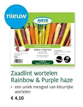 Promoties Zaadlint wortelen rainbow + purple haze - Huismerk - Aveve - Geldig van 24/02/2015 tot 08/03/2015 bij Aveve