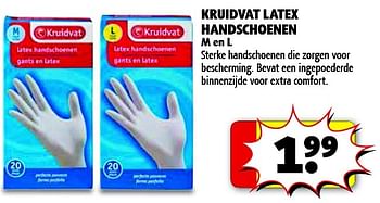 Leesbaarheid Kleren Zeeziekte Huismerk - Kruidvat Kruidvat latex handschoenen - Promotie bij Kruidvat