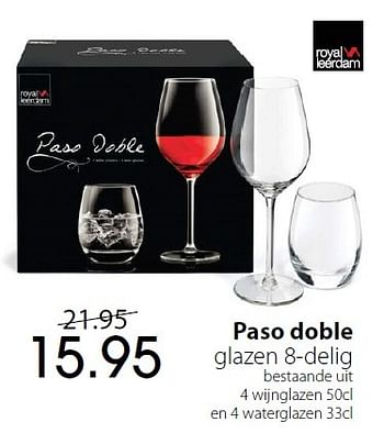 Promoties Paso doble glazen 8-delig - Royal Leerdam - Geldig van 02/03/2015 tot 29/03/2015 bij Unikamp