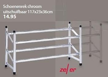 Promoties Schoenenrek chroom - Zeller Present - Geldig van 02/03/2015 tot 29/03/2015 bij Unikamp