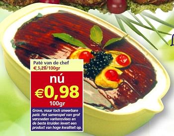 Promoties Paté van de chef - Huismerk - Vleesmeesters - Geldig van 04/03/2015 tot 10/03/2015 bij Vleesmeesters
