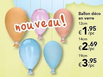 Promotions Ballon déco en verre - Produit Maison - Euroshop - Valide de 12/03/2015 à 04/04/2015 chez Euro Shop