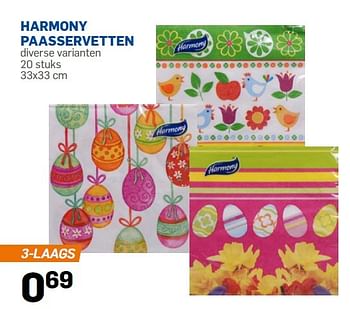 Promoties Harmony paasservetten - Huismerk - Action - Geldig van 09/03/2015 tot 05/04/2015 bij Action