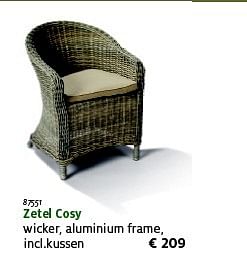 Promoties Zetel cosy wicker, aluminium frame - Huismerk - Aveve - Geldig van 18/03/2015 tot 30/06/2015 bij Aveve