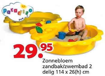 Promoties Zonnebloem zandbak- zwembad 2 - Paradiso - Geldig van 16/03/2015 tot 19/04/2015 bij Unikamp