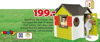 Promotions Speelhuis my house - Smoby - Valide de 16/03/2015 à 19/04/2015 chez Unikamp