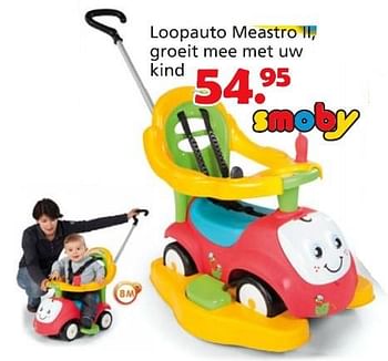 Promoties Loopauto meastro ll, groeit mee met uw kind - Smoby - Geldig van 16/03/2015 tot 19/04/2015 bij Unikamp