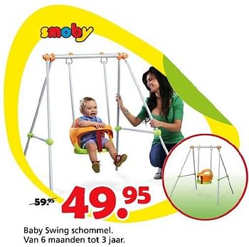 Rand Gluren gaan beslissen Smoby Baby swing schommel - Promotie bij Unikamp