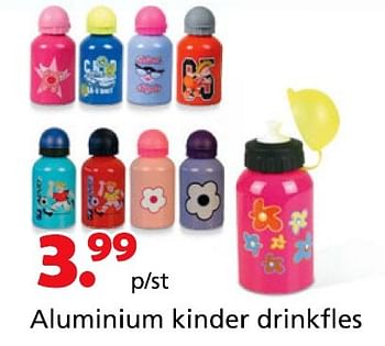 Promoties Aluminium kinder drinkfles - Huismerk - Unikamp - Geldig van 16/03/2015 tot 19/04/2015 bij Unikamp