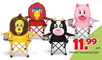 Promoties Dieren vouwstoeltjes - Huismerk - Unikamp - Geldig van 16/03/2015 tot 19/04/2015 bij Unikamp