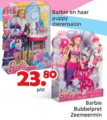 Promoties Barbie en haar puppy dierensalon - Mattel - Geldig van 16/03/2015 tot 19/04/2015 bij Unikamp
